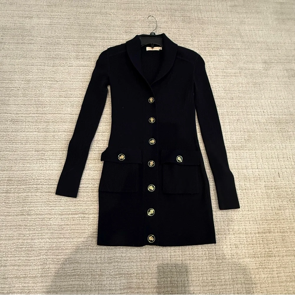 Tory Burch Long Button Sweater XS